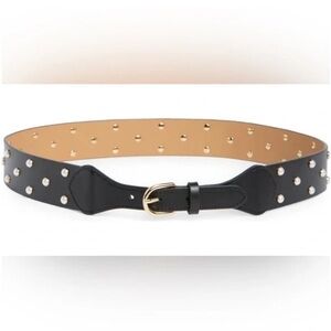 New Kate Spade Genuine Leather Belt with Faux Pearls Size Small